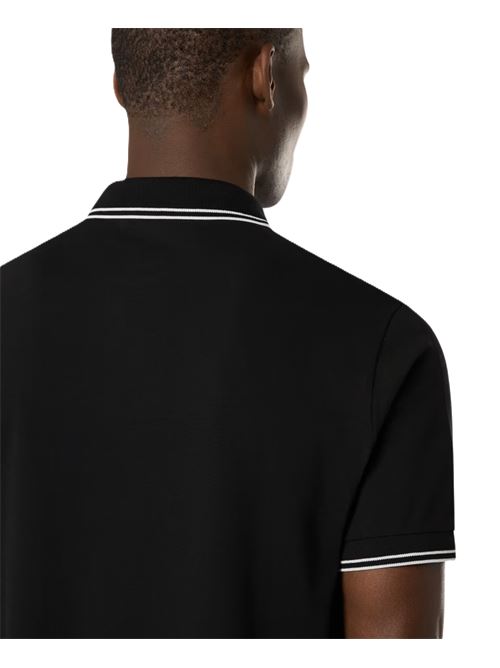 Stone Island Polo vestibilità slim con patch Compass Stone Island | K1S1522002SCS0017V0029 BLACK